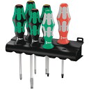 【送料無料】WERA ヴェラ 6本組 Kraftform Plus ハンドル ドライバーセット ラック付 347778 工具 作業工具 道具 ツール DIY