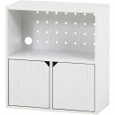【送料無料】連結できる収納ボックス オークホワイト 組立品【代引不可】