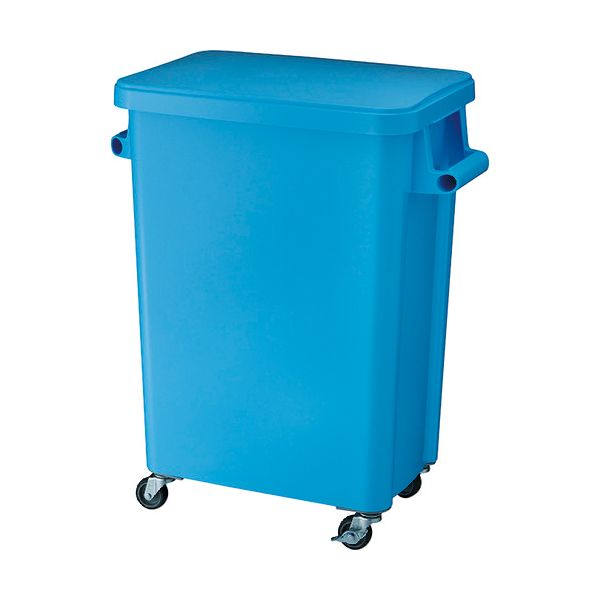 【送料無料】リス 厨房用キャスターペール70L 排水栓付 ブルー GGYK006 1個