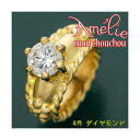 【送料無料】amelie mon chouchou Priere K18 誕生石ベビーリングネックレス （4月）ダイヤモンド ファッション ネックレス・ペンダント 天然石 ダイヤモンド レビュー投稿で次回使える2000円クーポン全員にプレゼント