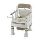 【送料無料】リッチェル 樹脂製ポータブルトイレ ポータブルトイレきらくミニでか(1)MS型アイボリー 45601