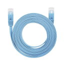 (まとめ) LANケーブル フラット CAT6 10m 青 AS-CAPC022 【×5セット】
