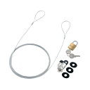 【送料無料】(まとめ)サンワサプライ パソコンセキュリティワイヤーロック(南京錠タイプ) SL-59【×2セット】