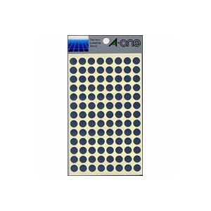 (まとめ) エーワン カラーラベル 丸型9mm径 07012 銀 1P8シート(832片)入 【×10セット】