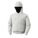 【送料無料】KU90810 空調服 R ポリエステル製フード付き FAN2200G・RD9261・LIPRO2セット シルバー 4L