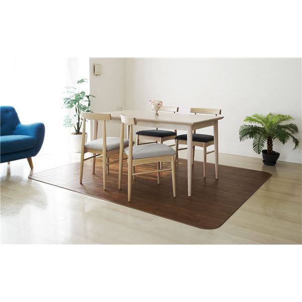【送料無料】アキレス クッションフロアラグマット（床暖房対応） チョコレートブラウン 182×270cm【代引不可】