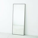 【送料無料】細枠ウォールミラー 幅60cm(ブラウン/茶) 天然木 姿見鏡 ワイド 高級感 木製 飛散防止加工 壁掛け 北欧風 玄関 トイレ 洗面 日本製 完成品 NK-8(3)