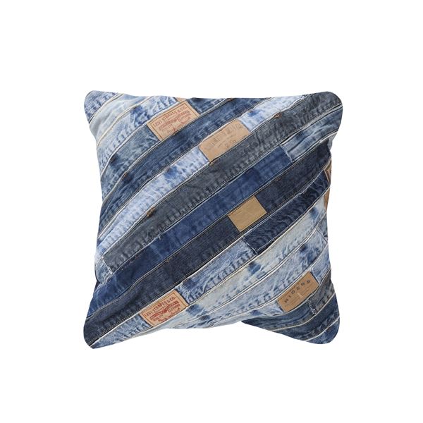 【送料無料】クッション 45×45cm 正方形 コットン 本革 TTC-331B デザイン リビング ダイニング ソファ..