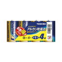 (まとめ) 東芝 TOSHIBA アルカリ乾電池 LR20L4MP 4本入 【×3セット】