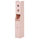 【送料無料】トイレラック トイレ収納 約幅15.5cm ピンク スリム 省スペース 完成品 お手洗い 御手洗 収納家具 収納用品 掃除用品【代引不可】
