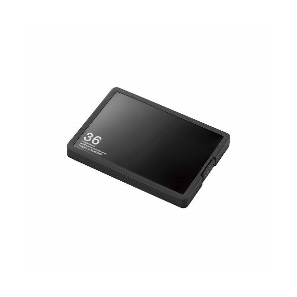(まとめ)エレコム SD/microSDカードケース(プラスチックタイプ) CMC-SDCPP36BK【×5セット】