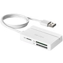 【送料無料】バッファロー USB2.0 マルチカードリーダー/ライター スタンダードモデル ホワイト BSCR100U2WH