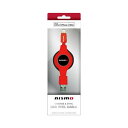 (まとめ)NISSAN 公式ライセンス品 NISMO CHARGE & SYNC USB REEL CABLE FOR IPHONE RED NMMUJ-RRD...