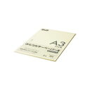 (まとめ) TANOSEE αエコカラーペーパーII A3 ライトクリーム 少枚数パック 1冊(100枚) 【×5セット】