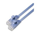 (まとめ) エレコム LANケーブル/CAT6/フラット/1m/ブルー LD-GF2/BU1 【×5セット】