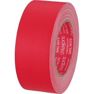 (まとめ) スリオンテック 布粘着テープ マットクロス 50mm×25m 赤 334542アカ 1巻 【×5セット】