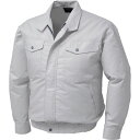 【送料無料】KU91710 空調服 R 綿・ポリ混紡 制電長袖ブルゾン FAN2200G・RD9261・LIPRO2セット シルバー M