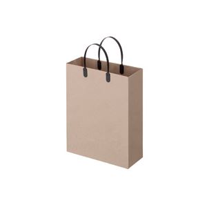 【送料無料】（まとめ） TANOSEE ラミネートクラフトバッグ 小 ヨコ270×タテ350×マチ幅110mm 黒 1パック（10枚） 【×3セット】