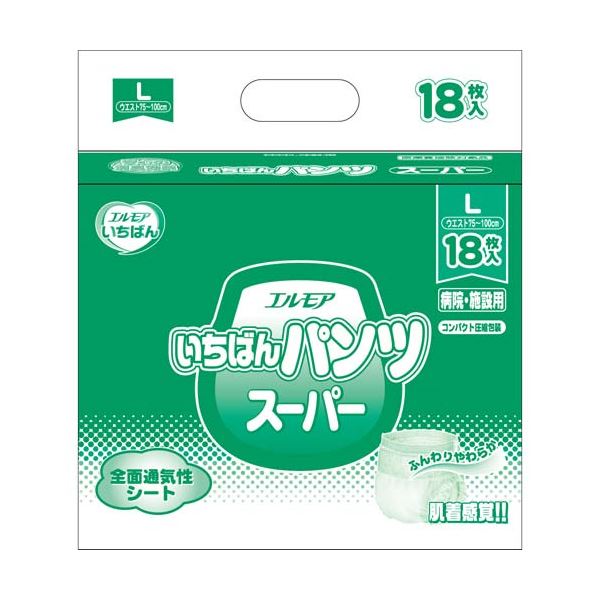 【送料無料】カミ商事 いちばんパンツスーパーL18枚×6P ダイエット・健康 衛生用品 おむつ・パンツ レビュー投稿で次回使える2000円クーポン全員にプレゼント