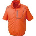【送料無料】KU91720 空調服 R ポリエステル製半袖ブルゾン FAN2200G・RD9261・LIPRO2セット オレンジ×ネイビー M