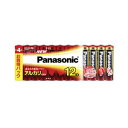 【送料無料】パナソニック(家電) アルカリ乾電池 単4形 12本シュリンクパック LR03XJ/12SW