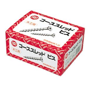 （まとめ）コーススレッドビス（木工専用/半ネジタイプ） 【75本入×5セット】マーベル C-120