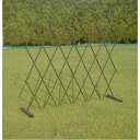 【送料無料】伸縮式 簡易フェンス(仕切り/柵/ゲート) 【使用可能幅200cm】 スチール 日本製 〔防犯 事故防止 園芸 ガーデニング用品〕
