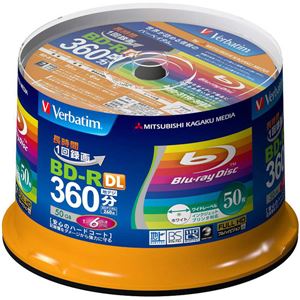 【送料無料】三菱ケミカルメディア BD-R DL (Video) 片面2層 1回録画用 260分 1-6倍速50枚スピンドルケース50P インクジェットプリンタ...