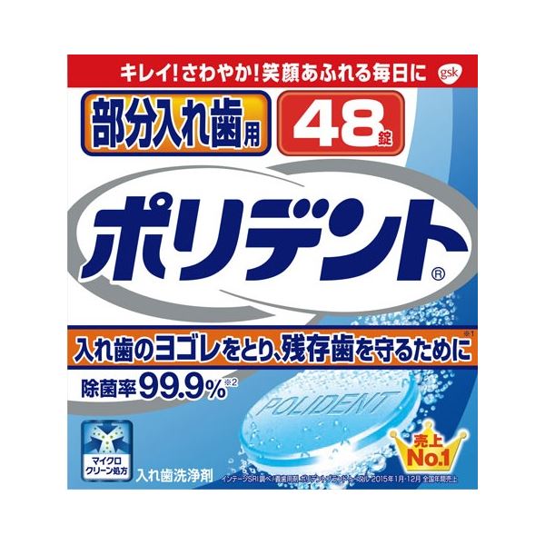 【送料無料】（まとめ）グラクソスミスクライン 部分入れ歯用ポリデント 【×4点セット】 ダイエット・健康 オーラルケア その他のオーラルケア レビュー投稿で次回使える2000円クーポン全員にプレゼント