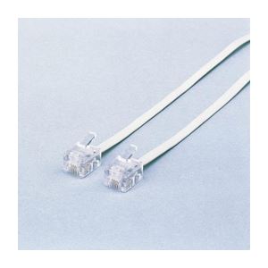 【送料無料】(まとめ)エレコム スリムモジュラケーブル(白) MJ-15WH【×5セット】