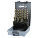 【送料無料】RUKO ルコ 228214RO 19本組 鉄工ドリルセット HSSE プラ入 工具 電動工具 先端工具 作業工具 ツール DIY
