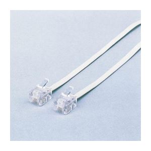 【送料無料】(まとめ)エレコム スリムモジュラケーブル(白) MJ-3WH【×10セット】