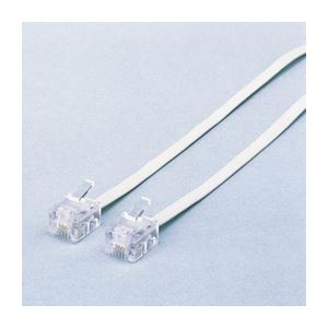 【送料無料】(まとめ)エレコム スリムモジュラケーブル(白) MJ-5WH【×10セット】