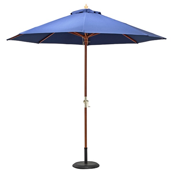【送料無料】パラソル 約幅270cm ネイビー ポリエステル 木製 屋外 組立品 ガーデン ベランダ テラス ..