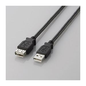 (まとめ)エレコム USB2.0延長ケーブル(A-A延長タイプ) U2C-E50BK【×5セット】のサムネイル