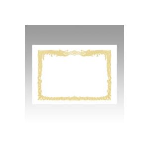 (まとめ) OA賞状用紙 白上質賞状用紙・縦書き 10-1050 10枚入 【×5セット】