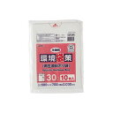 (まとめ) ジャパックス 環境袋策 再生原料ポリ袋 半透明 30L LR-34 1パック(10枚) 【×40セット】