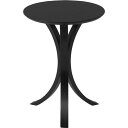 【送料無料】北欧風 サイドテーブル/ローテーブル 【ブラック】 幅40cm 木製 〔リビング ダイニング〕【代引不可】