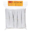 (まとめ) アイジーオー ツイストタイ PVC製 幅4mm×長さ10cm 白 VWH-0410 1パック(1000本) 【×5セット】