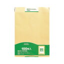 (まとめ) 再生紙クラフト封筒 100枚パック入 PK-138 100枚入 【×3セット】