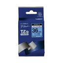 【送料無料】(まとめ) ブラザー BROTHER ピータッチ TZeテープ ラミネートテープ 36mm 青/黒文字 TZE-561 1個 【×4セット】