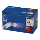 【送料無料】ブラザー工業 TZeテープ ラミネートテープ(白地/黒字) 24mm 5本パック TZe-251V
