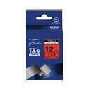 【送料無料】(まとめ) ブラザー BROTHER ピータッチ TZeテープ ラミネートテープ 12mm 赤/黒文字 TZE-431 1個 【×4セット】