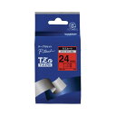 【送料無料】(まとめ) ブラザー BROTHER ピータッチ TZeテープ ラミネートテープ 24mm 赤/黒文字 TZE-451 1個 【×6セット】