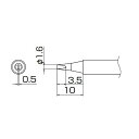 【送料無料】白光 T13-D16 こて先 / 1.6D型 工具 作業工具 ツール DIY はんだこて はんだごて 半田ごて 半田鏝 はんだ付け