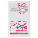 (まとめ) ジャパックス 容量表示入りゴミ袋 ピンクリボンモデル 乳白半透明 45L TSP45 1パック(10枚) 【×50セット】