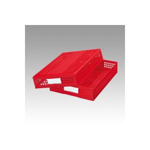 (まとめ) シストレー フタ付 STX-70-20 赤 1個入 【×2セット】