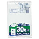 (まとめ) ジャパックス 容量表示入りポリ袋 乳白半透明 30L TSN30 1パック(10枚) 【×60セット】
