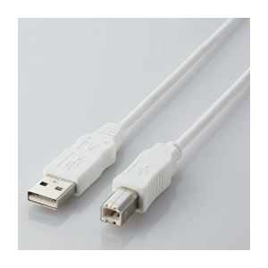 (まとめ)エレコム エコUSBケーブル(A-B・3m) USB2-ECO30WH【×5セット】 (まとめ)エレコム エコUSBケーブル(A-B・3m) USB2-ECO30WH【×5セット】