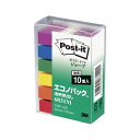 (まとめ) 住友スリーエム ポストイット(R) ジョーブ 透明見出し エコノパック(TM)製品 6831M 混色6色 10個入 【×3セット】
